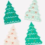 16 Tovaglioli Albero di Natale con Fiocchi